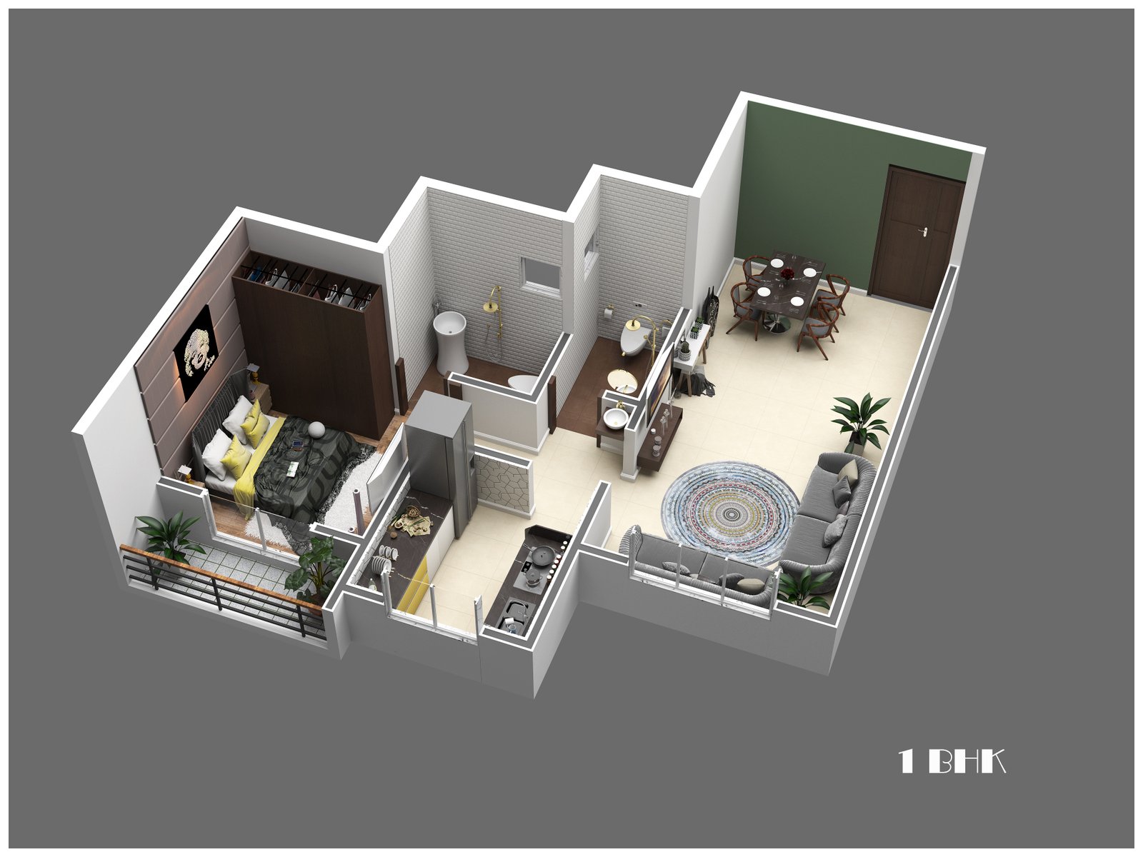 1 BHK Interior